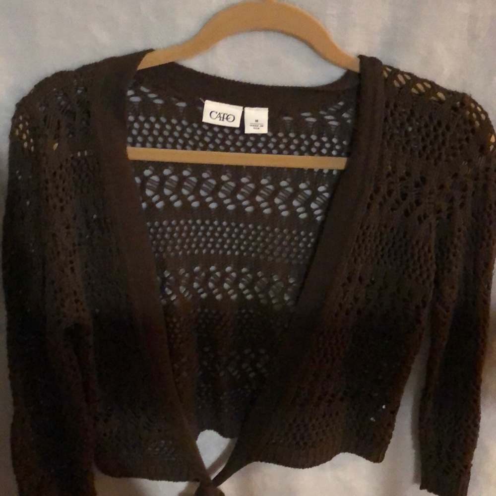 Brown crop sweater